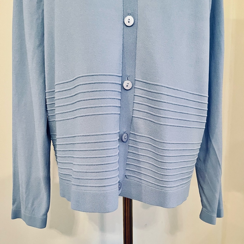 Talbots Periwinkle Lightweight Button-Up Cardigan - image 4